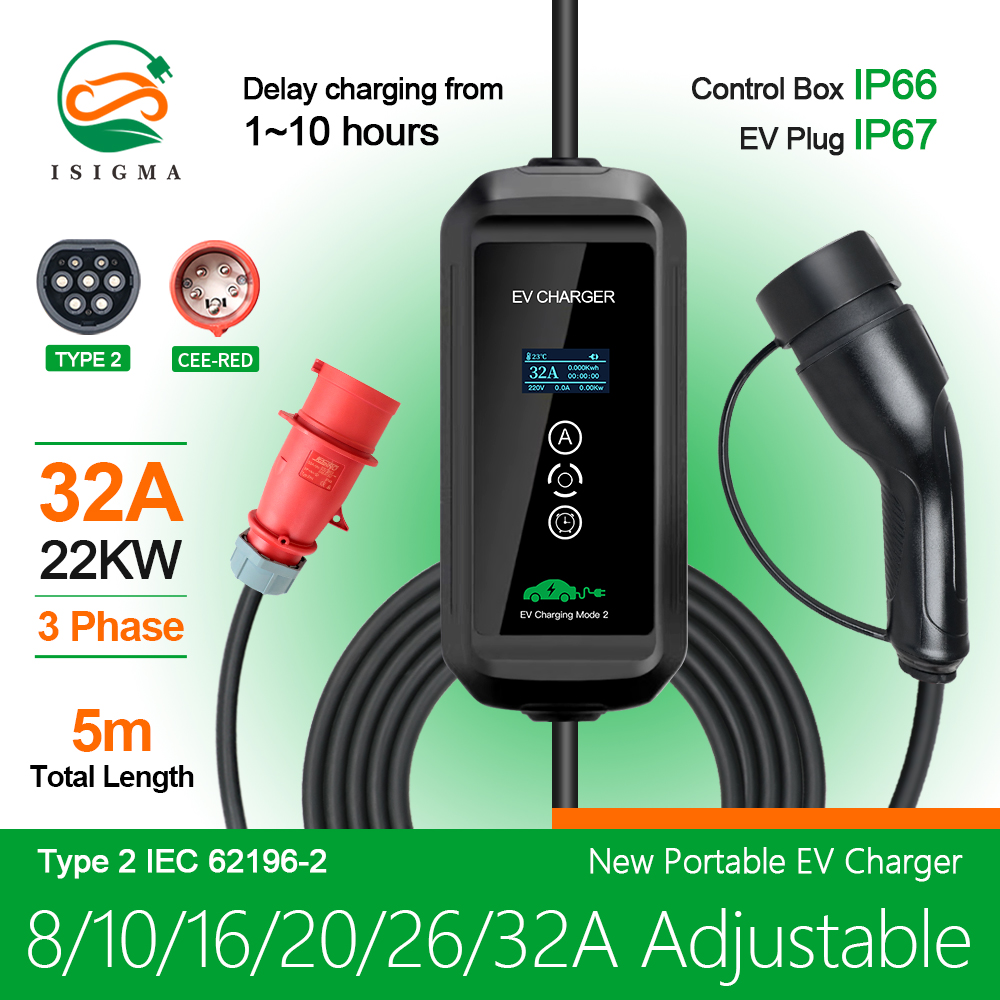 Зарядное устройство для электр – обзор и цена Ev Charger Type 2 22Kw 32A 3 Phase