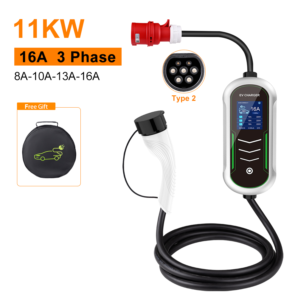IPENGEN 11KW Портативное заряд – обзор и цена Type 2 Portable Ev Charger 11Kw Cee