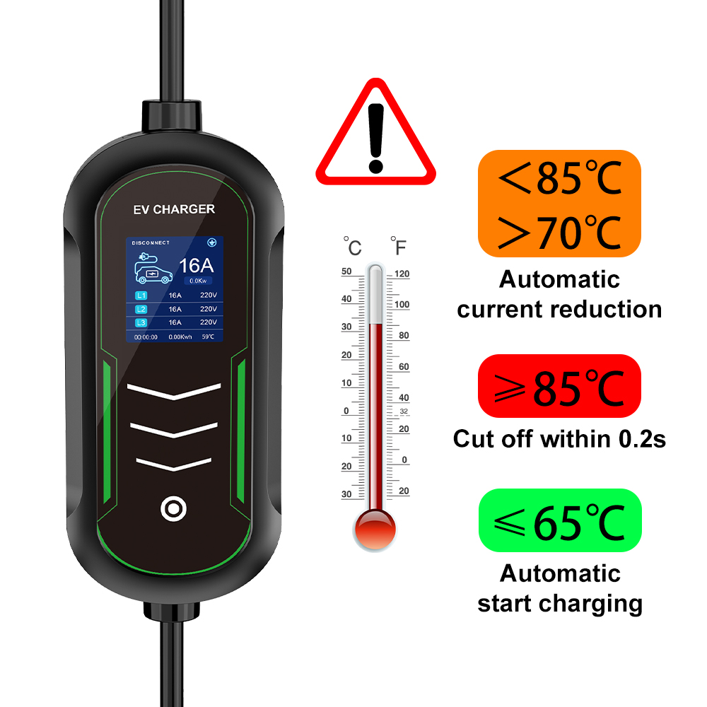 IPENGEN 11KW 16A Портативное з – обзор и цена Type 2 Portable Ev Charger 11Kw Cee
