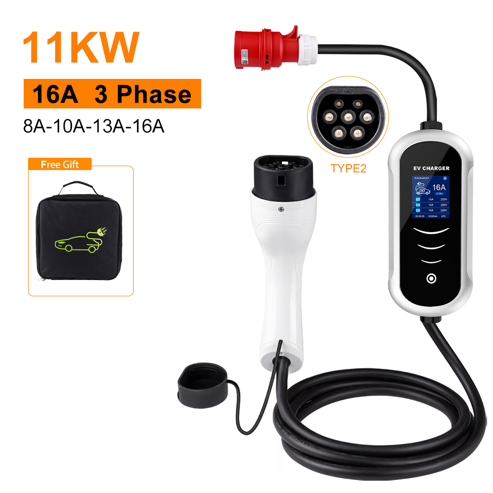 Портативное зарядное устройств – обзор и цена Type 2 Portable Ev Charger 11Kw Cee