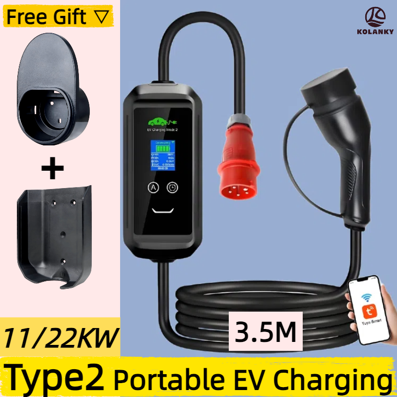 Кабель 3,5 м Type2 Портативное – обзор и цена Type 2 Portable Ev Charger 11Kw Cee
