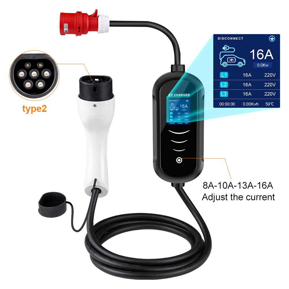 IPENGEN 11KW 16A 3-фазное порт – обзор и цена Type 2 Portable Ev Charger 11Kw Cee
